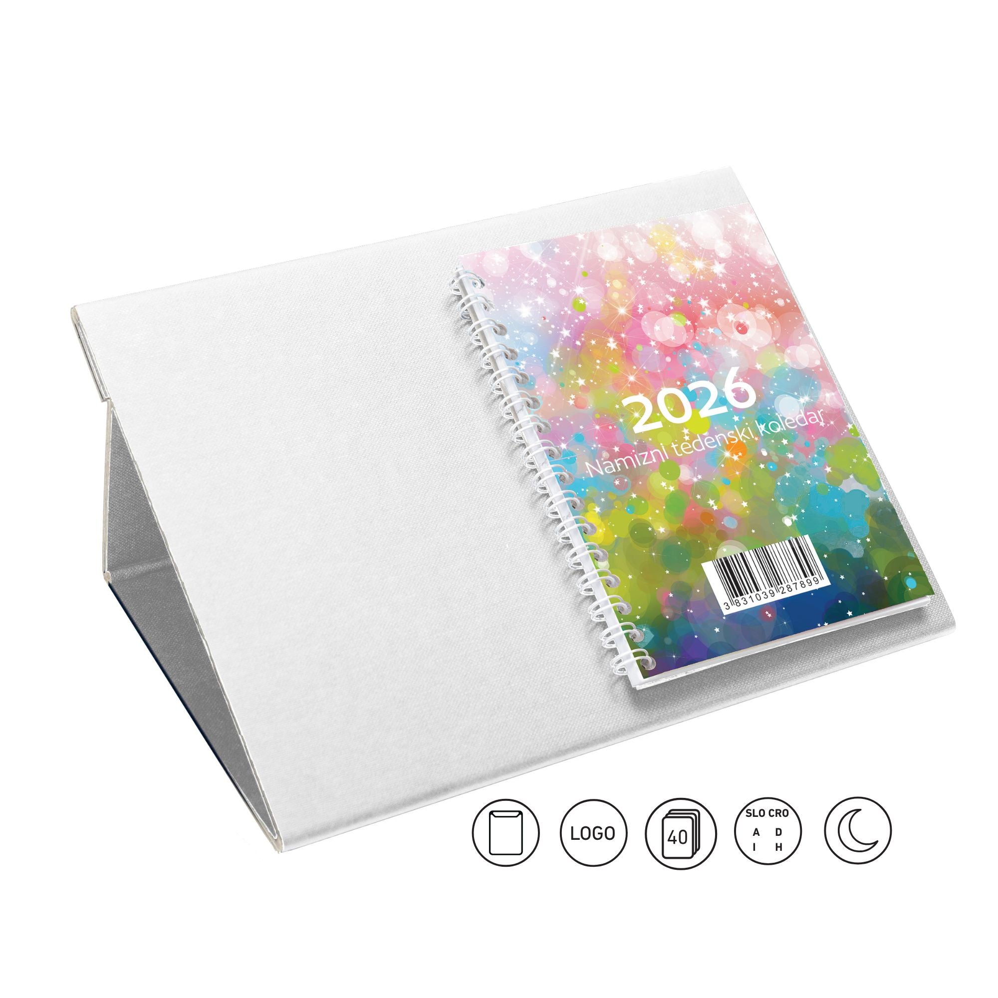 Namizni tedenski koledar karton