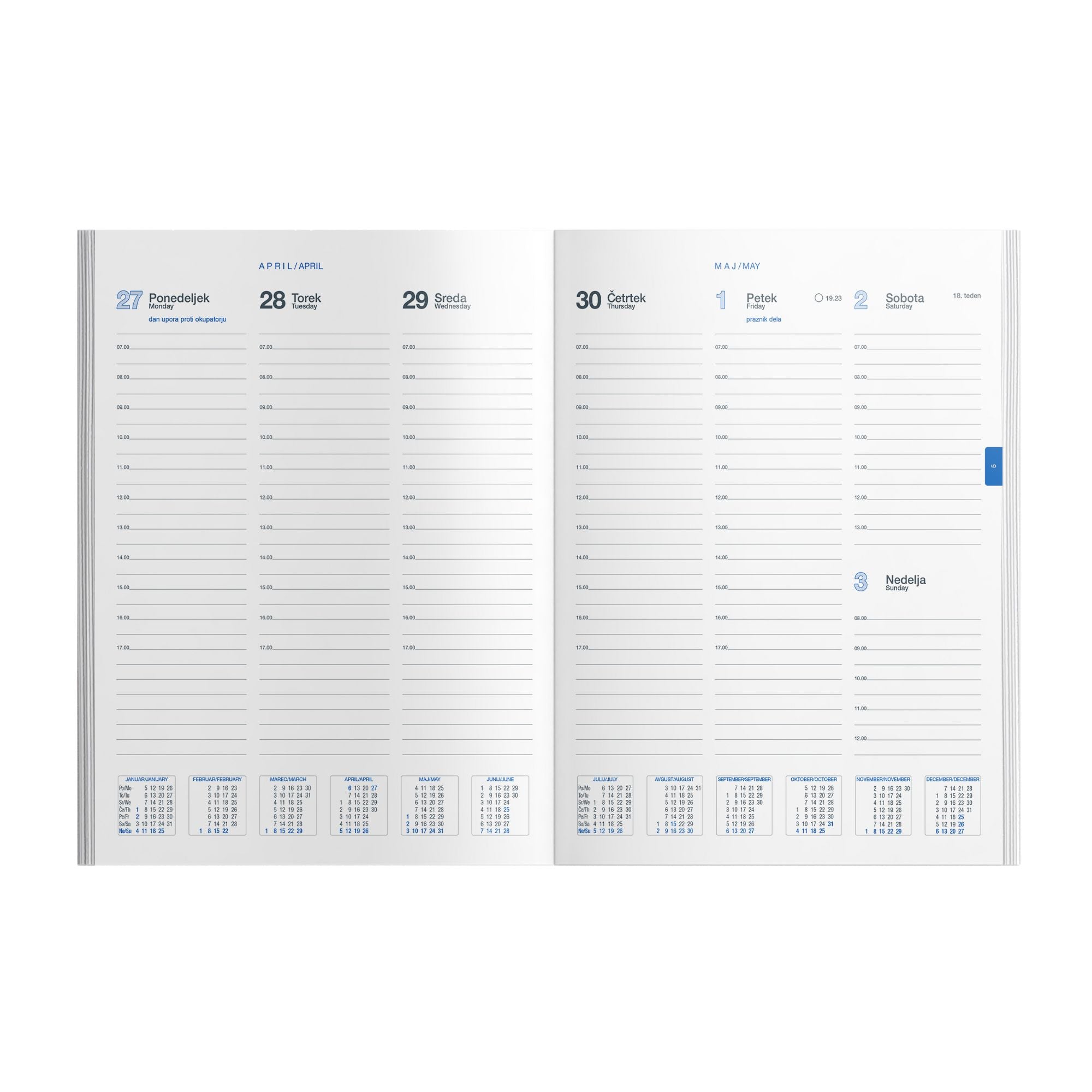 Poslovni dnevnik z datumom 2026