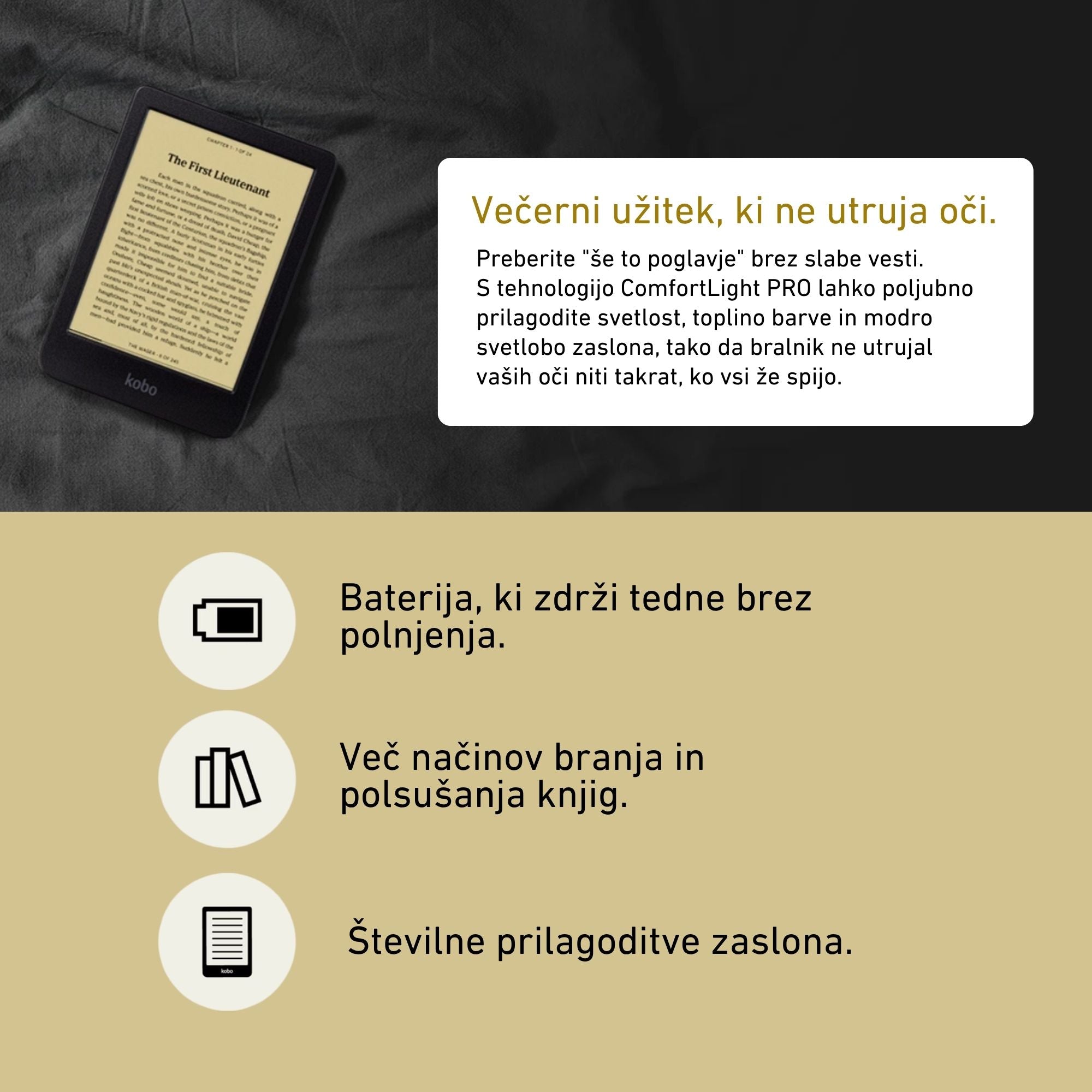 E-bralnik Kobo Clara Black & White 16GB