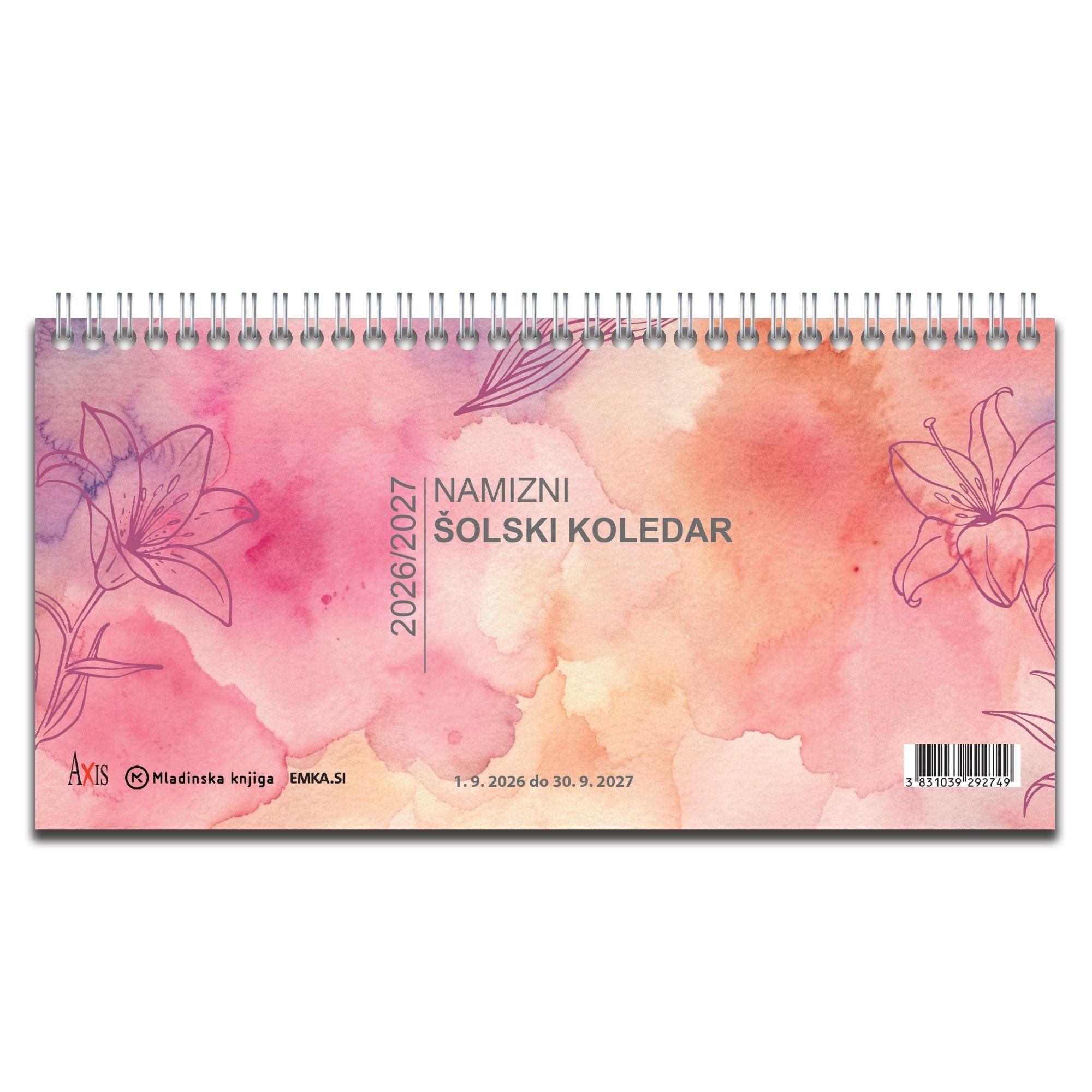Šolski koledar namizni, špirala, 2026/27