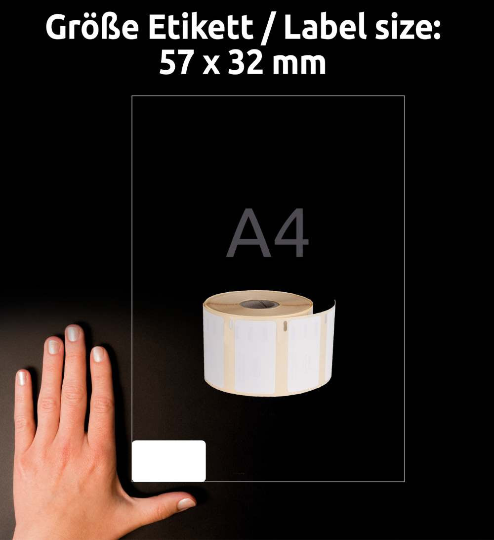 Etikete papirne bele odstranljive na kolutu Avery Zweckform AS0722540, 32 x 57 mm