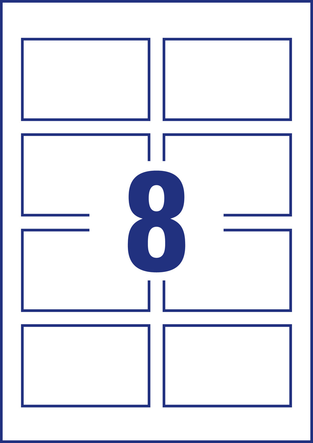 Vizitke bele mat obojestranske za inkjet tiskalnike Avery Zweckform C32015, 260 g, 85 x 54 mm