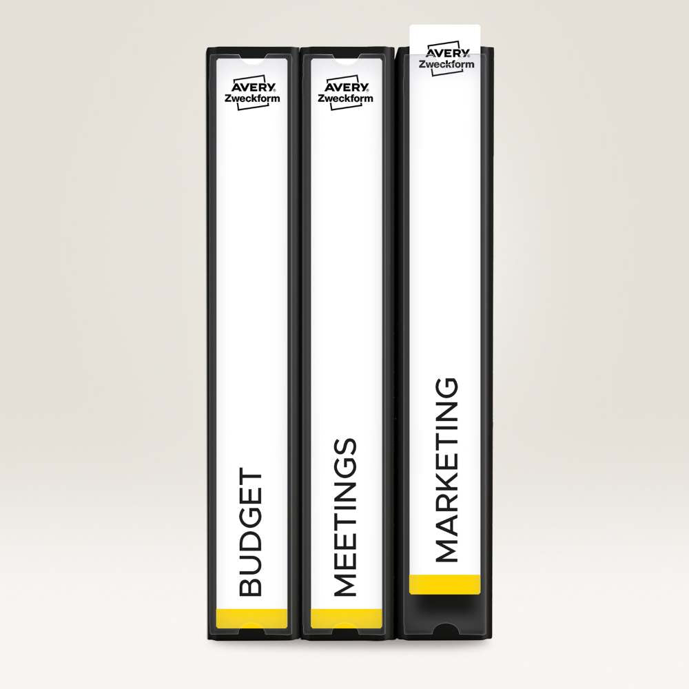 Kartonske predloge bele za ozke registratorje Avery Zweckform 30 x 190 mm, C32266-25, 190 g