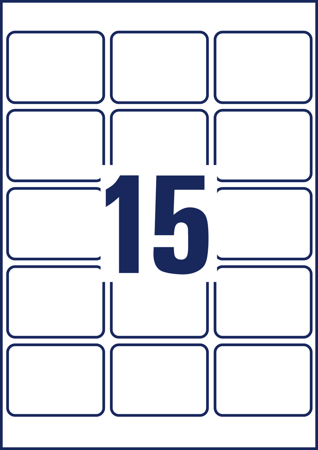 Etikete papirne bele svetleče Avery Zweckform C6080-10, 63,5 x 46,6 mm