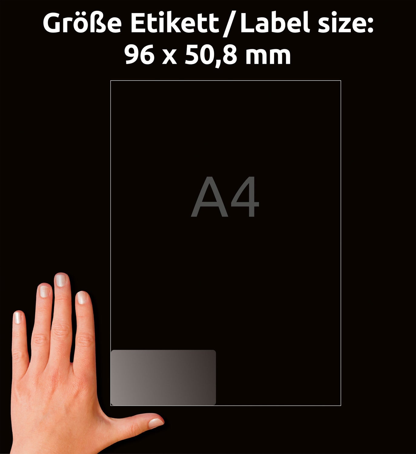 Etikete poliestrske transparentne za naslove Avery Zweckform J4722-25, 96 x 50,8 mm