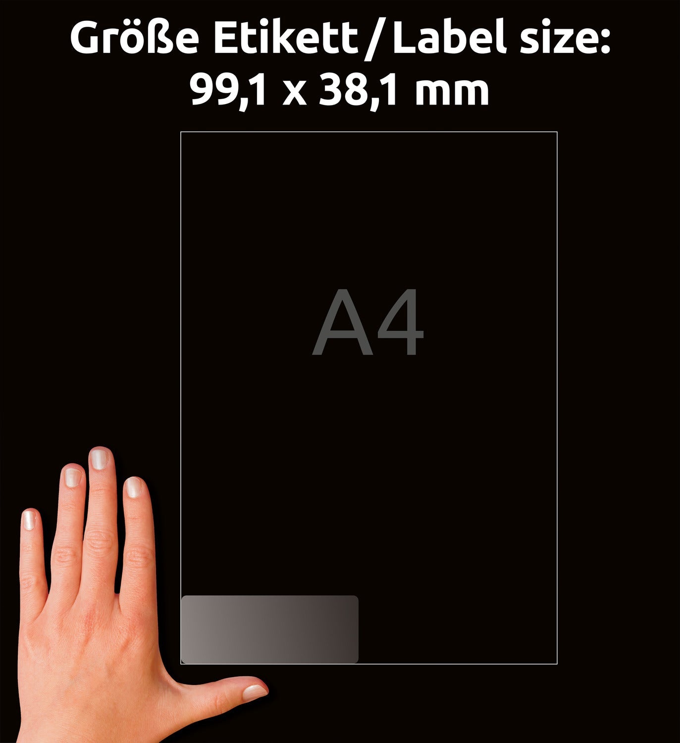 Etikete poliestrske transparentne za naslove Avery Zweckform J8563-25, 99,1 x 38,1 mm