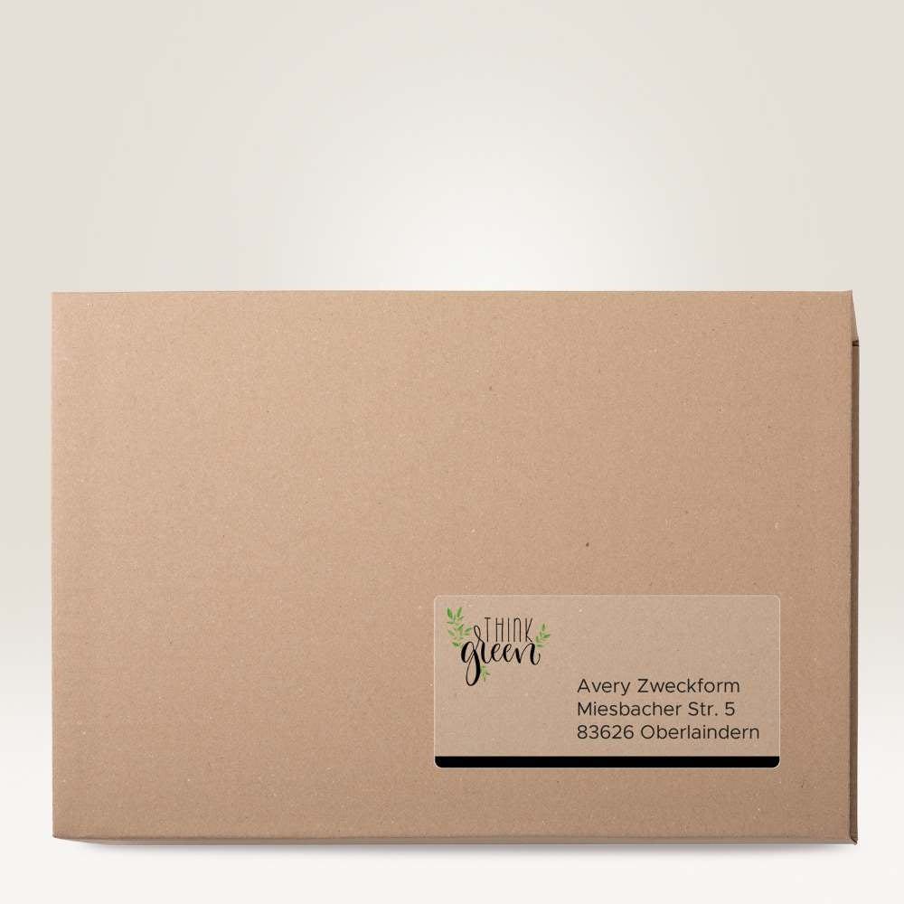 Etikete poliestrske transparentne za naslove Avery Zweckform J8567-25, 210 x 297 mm