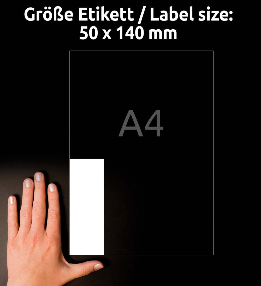 Magnetne oznake bele Avery Zweckform J8871-5, 50 x 140 mm