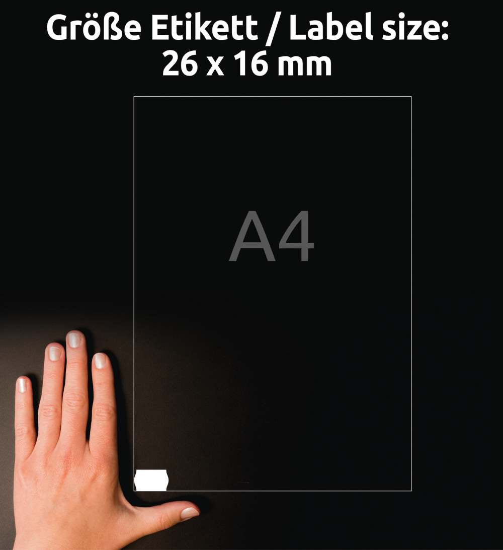 Etikete papirne bele odstranljive za cene Avery Zweckform L3410REV-25, 26 x 16 mm