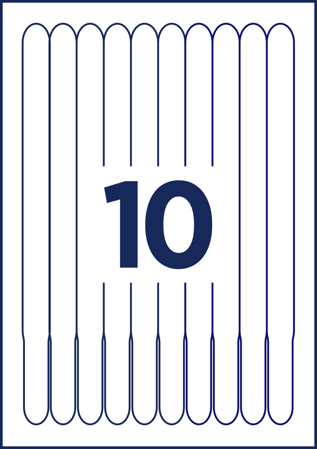 Zapestnice bele za imena Avery Zweckform L4000-10, 265 x 18 mm