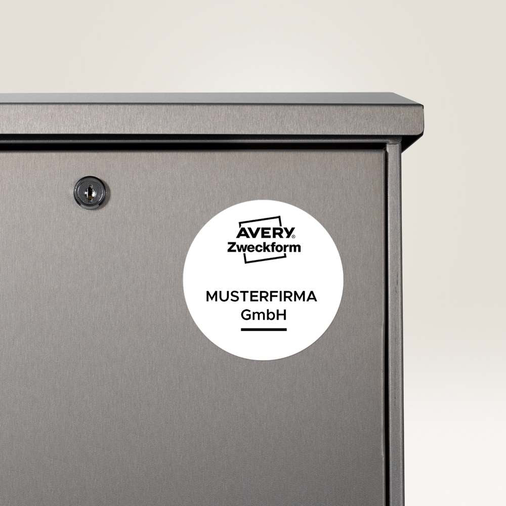 Etikete poliestrske bele zelo odporne Avery Zweckform L4716-20, trajne / odstranljive, fi 30 mm