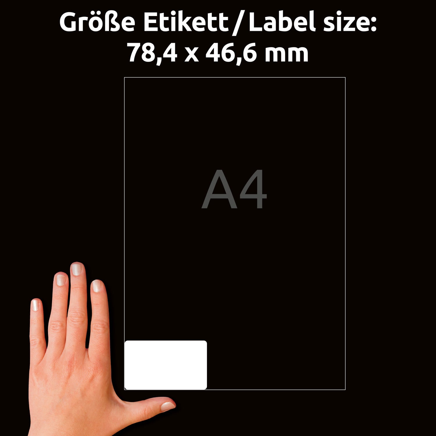 Etikete papirne bele univerzalne odstranljive za medije Avery Zweckform L4742REV-25, 78,7 x 46,6 mm