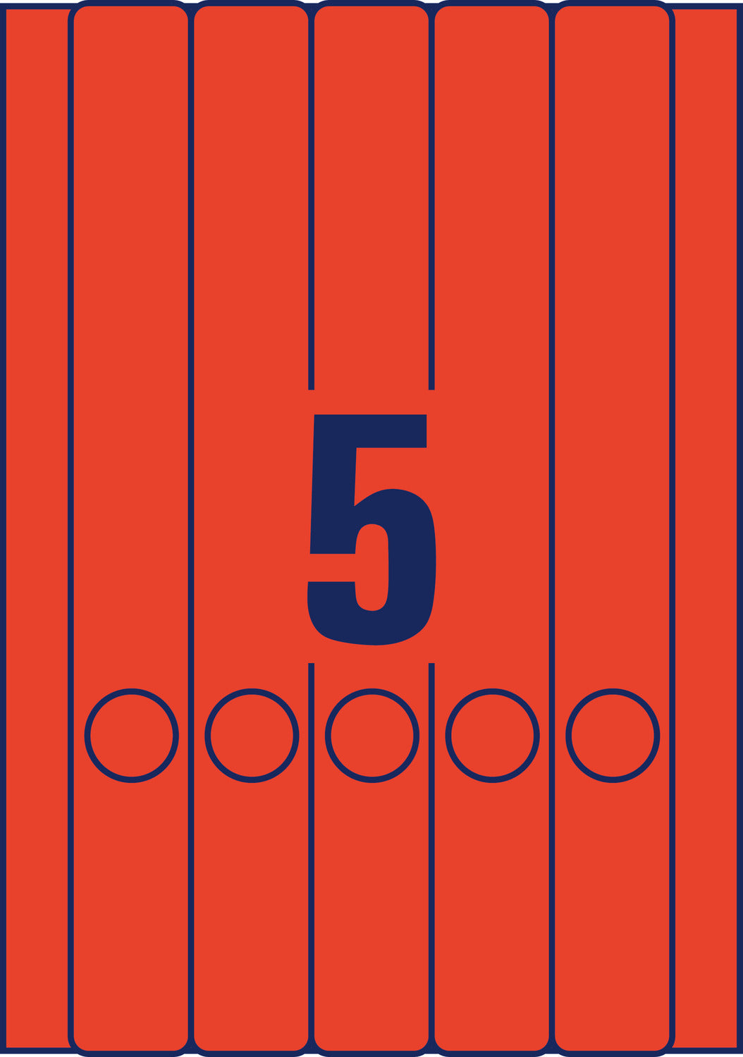 Etikete papirne barvne prekrivne za ozke registratorje Avery Zweckform, 38 x 297 mm