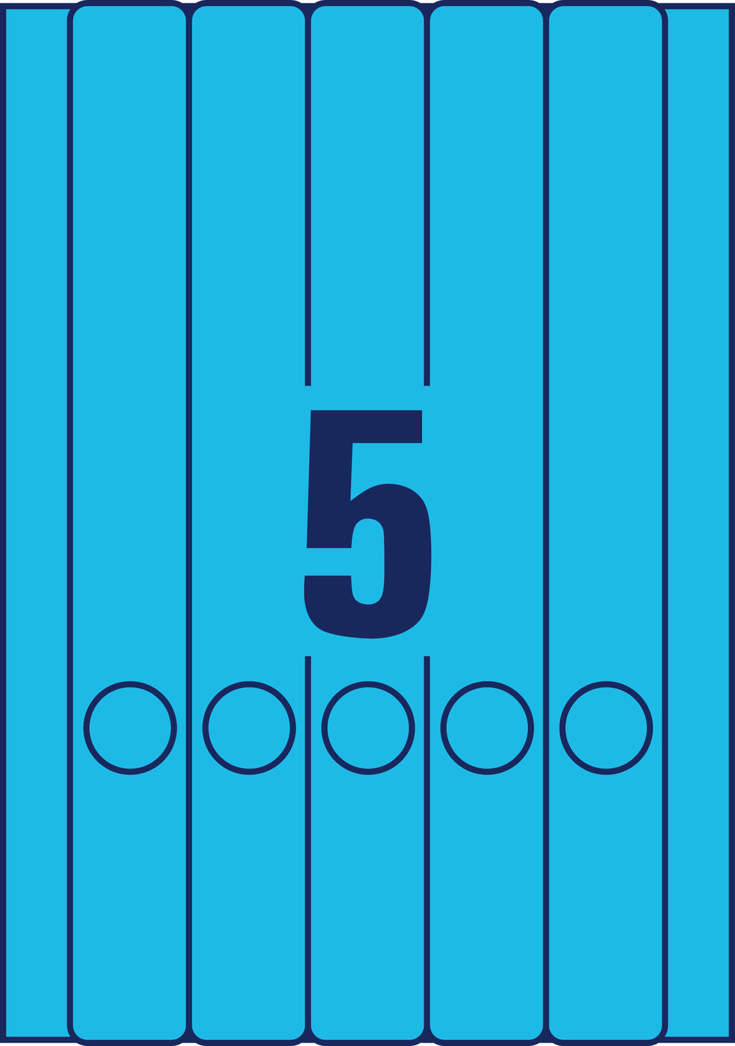 Etikete papirne barvne prekrivne za ozke registratorje Avery Zweckform, 38 x 297 mm