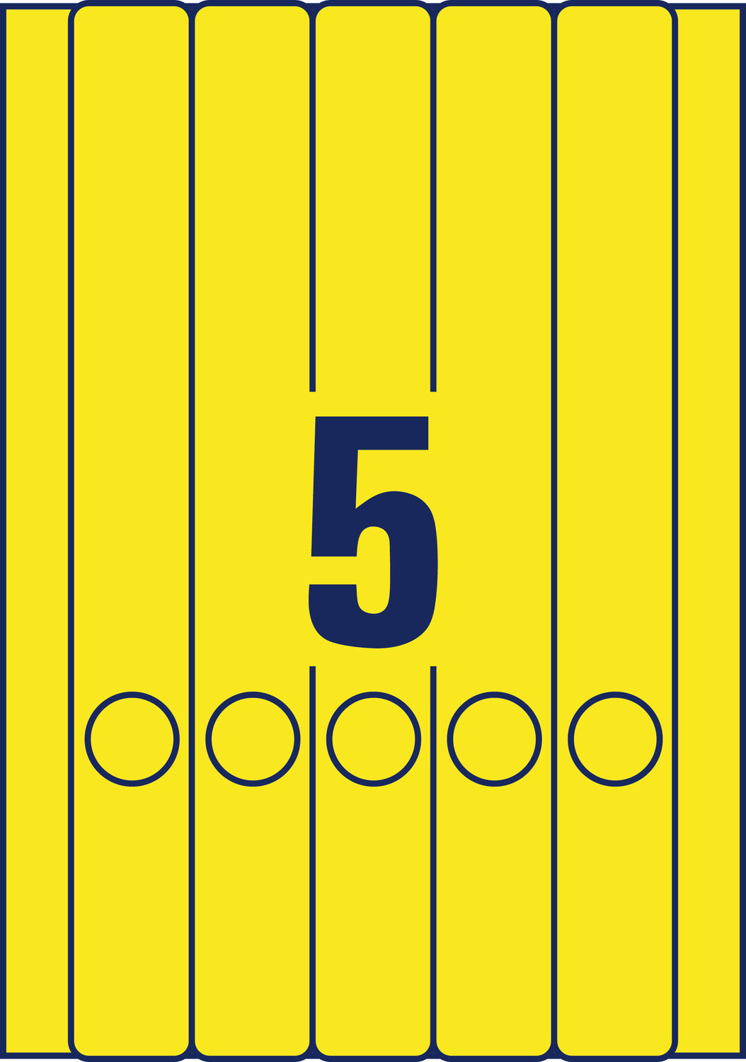 Etikete papirne barvne prekrivne za ozke registratorje Avery Zweckform, 38 x 297 mm