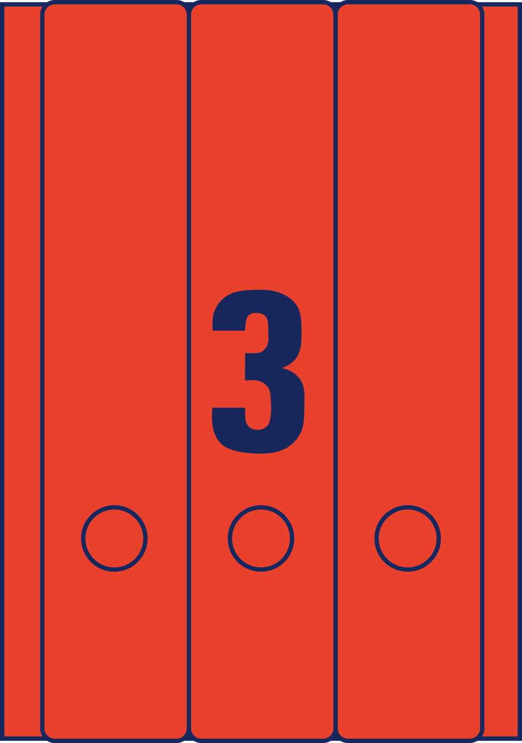 Etikete papirne barvne prekrivne za široke registratorje Avery Zweckform, 61 x 297 mm