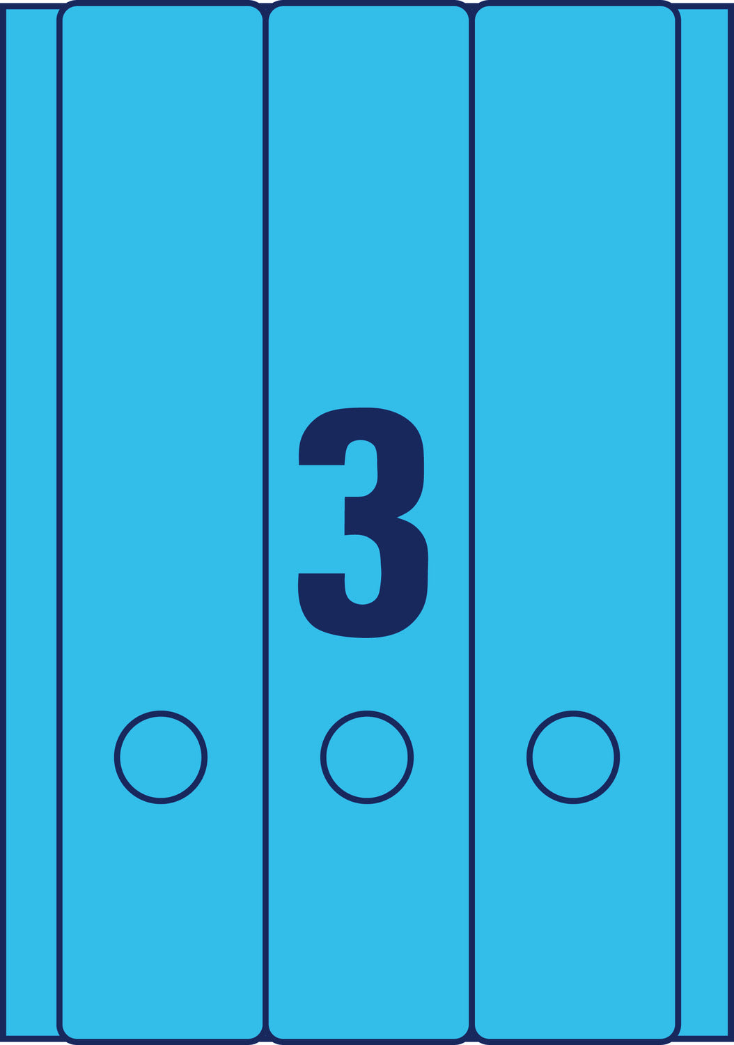 Etikete papirne barvne prekrivne za široke registratorje Avery Zweckform, 61 x 297 mm