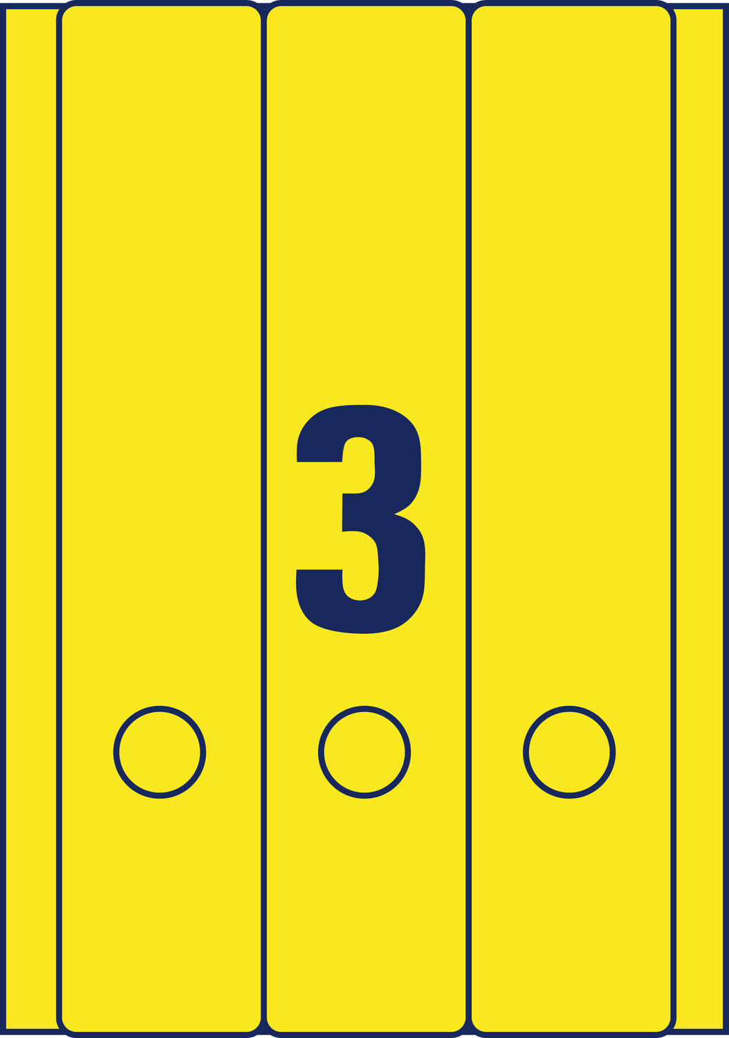 Etikete papirne barvne prekrivne za široke registratorje Avery Zweckform, 61 x 297 mm