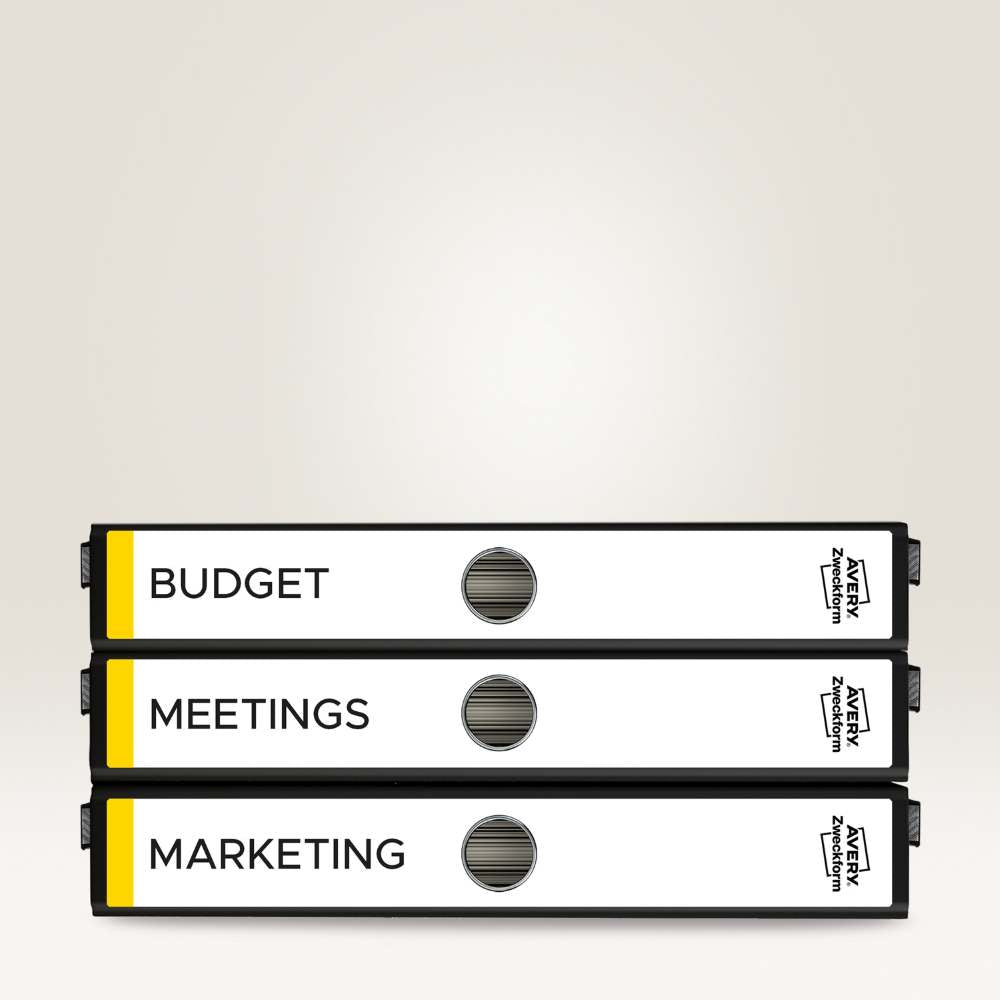 Etikete papirne bele prekrivne za široke registratorje Avery Zweckform L4757-20, 63 x 297 mm