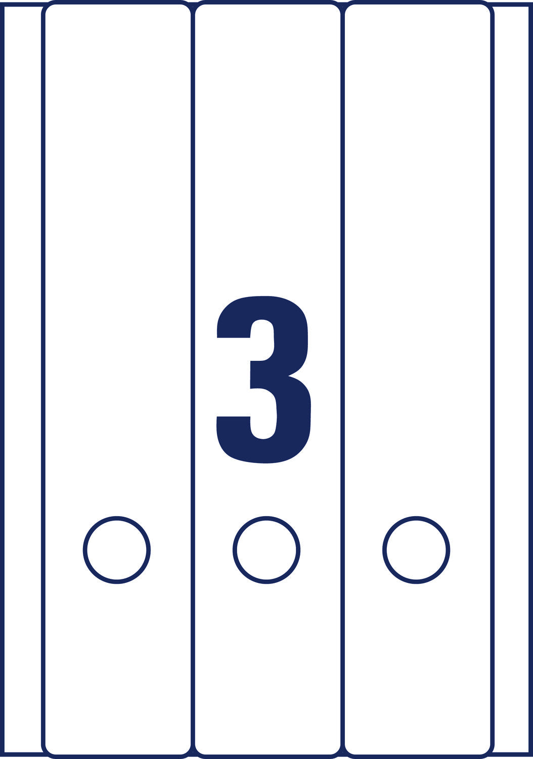 Etikete papirne bele prekrivne za široke registratorje Avery Zweckform L4759, 61 x 297 mm