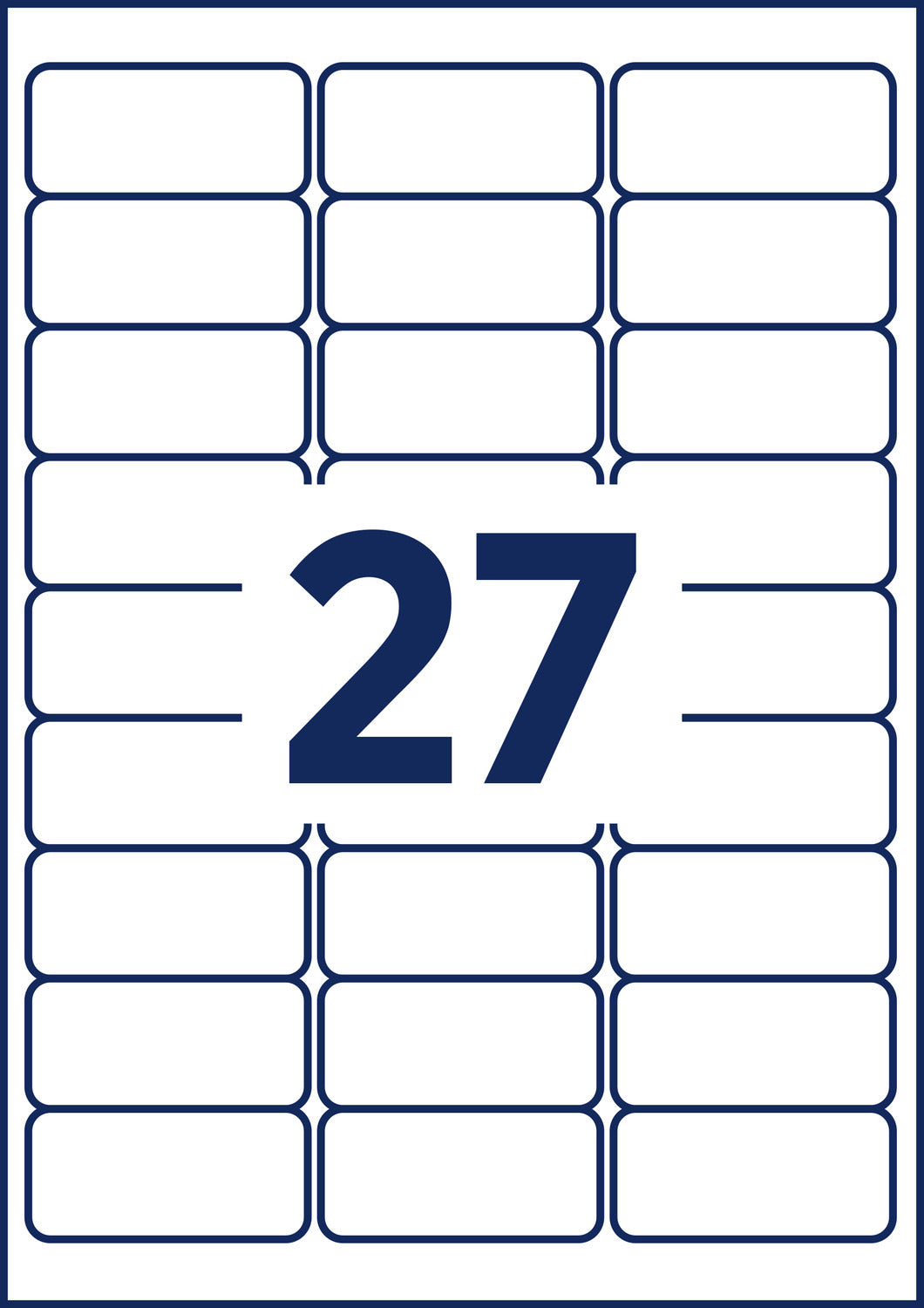 Priponke samolepilne bele za imena Avery Zweckform L4784-20, 63,5 x 29,6 mm