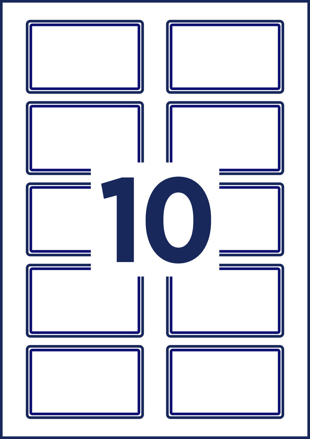 Priponke samolepilne bele z barvno obrobo za imena Avery Zweckform L4786-20, 80 x 50 mm