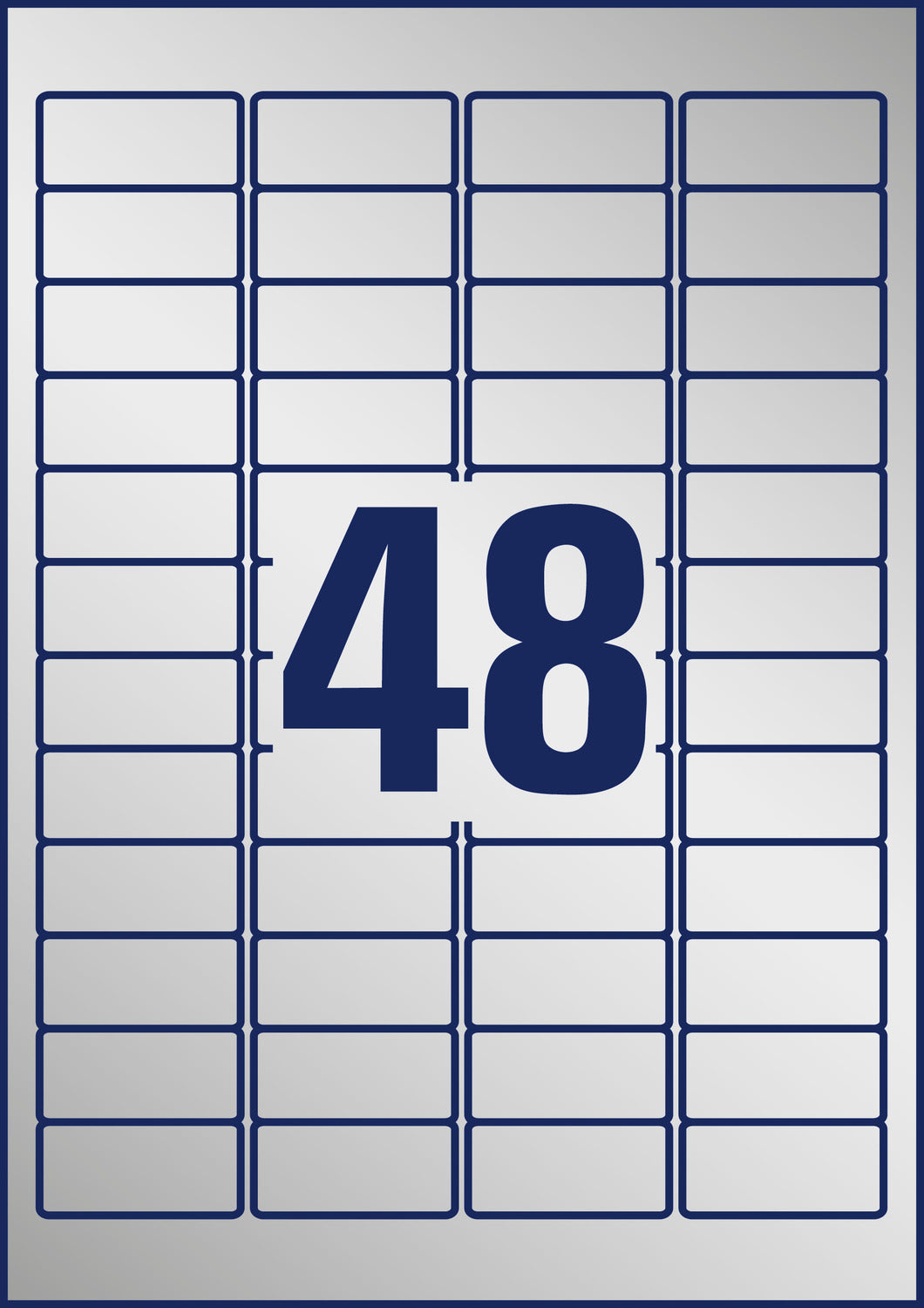 Etikete poliestrske srebrne zelo odporne Avery Zweckform L6009, 45,7 x 21,2 mm