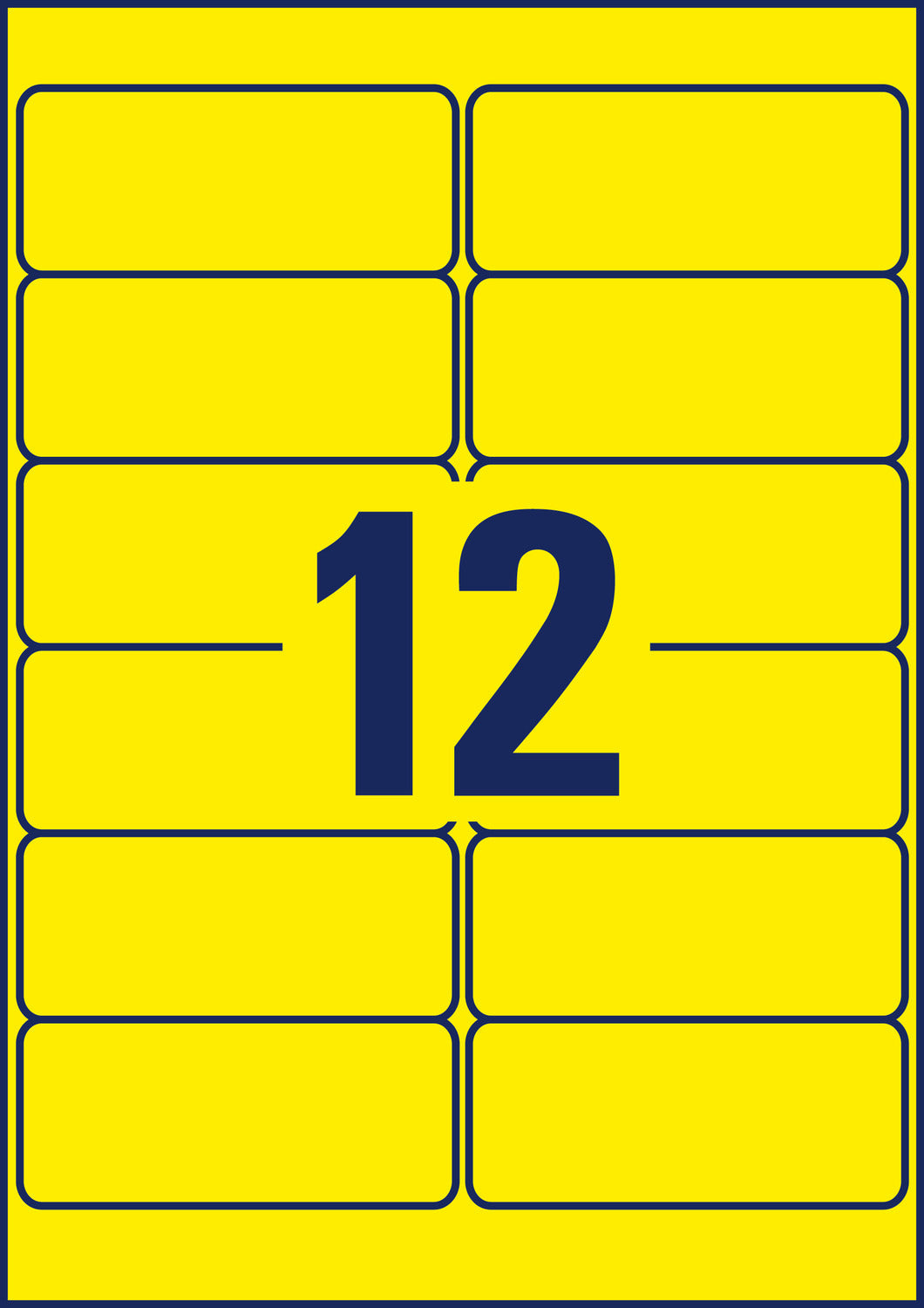 Etikete poliestrske rumene zelo odporne Avery Zweckform L6107-20, 99,1 x 42,3 mm