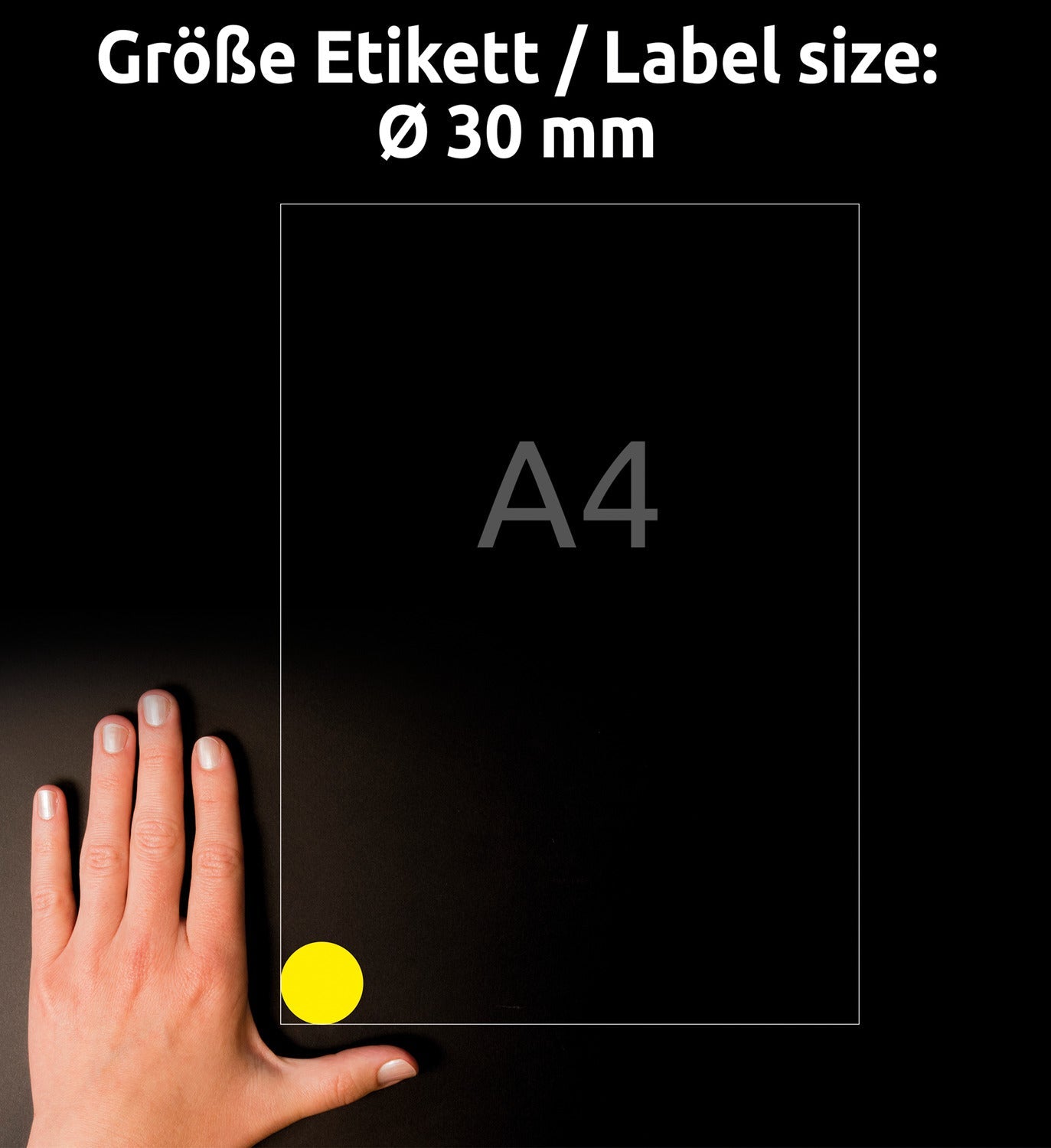 Etikete poliestrske okrogle zelo odporne Avery Zweckform, fi 30 mm