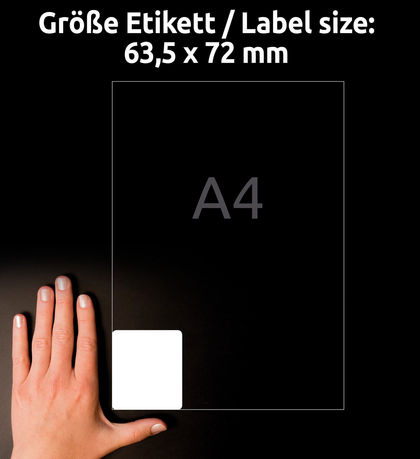 Etikete papirne bele za naslove Avery Zweckform L7164-100, 63,5 x 72 mm