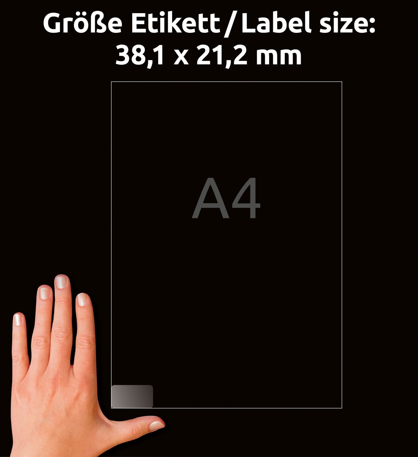 Etikete poliestrske transparentne za naslove Avery Zweckform L7551-25, 38,1 x 21,2 mm