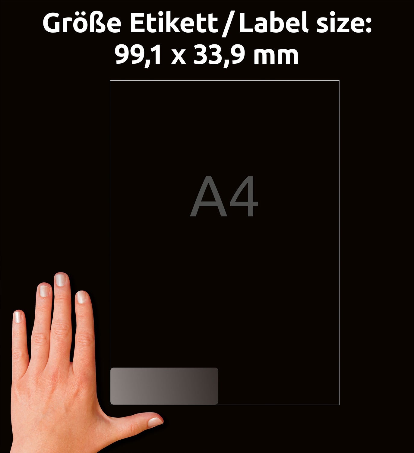 Etikete poliestrske transparentne za naslove Avery Zweckform L7562-25, 99,1 x 33,9 mm