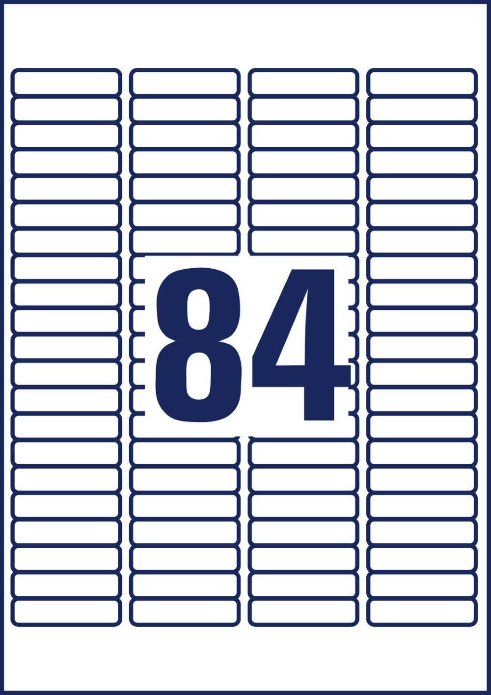 Etikete papirne bele mini za označevanje Avery Zweckform L7656-25, 46,0 x 11,1 mm