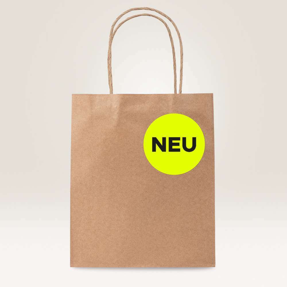 Etikete papirne neonsko rumene odstranljive Avery Zweckform L7670Y-25, fi 63,5 mm