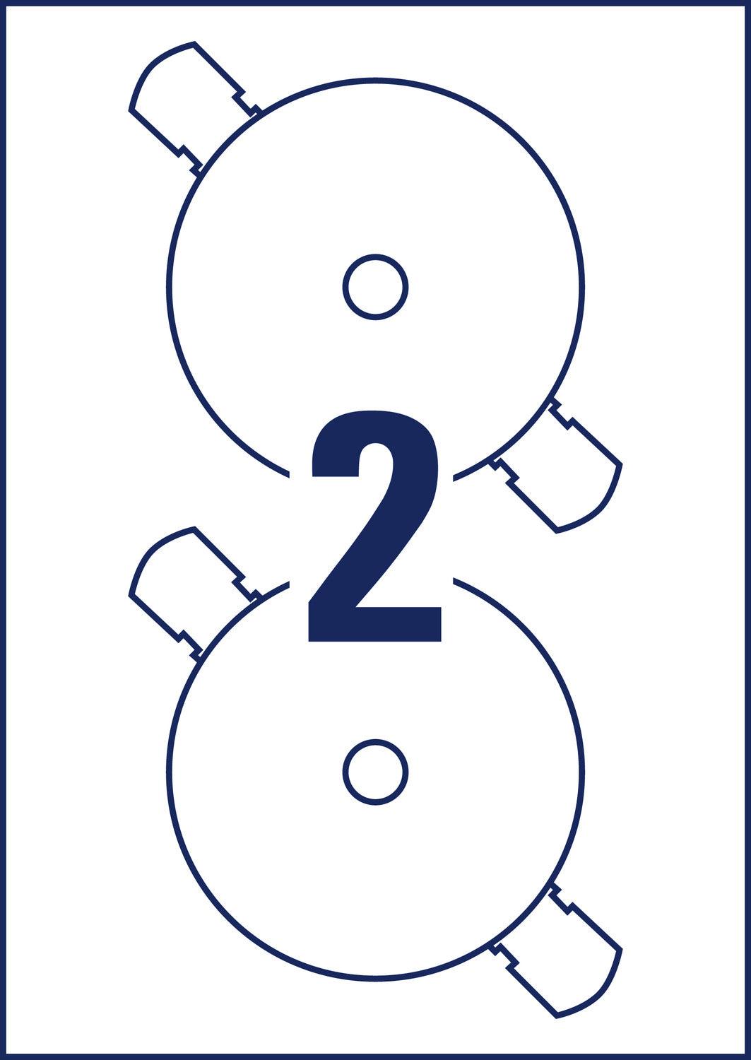 Etikete bele za CD SuperSize Avery Zweckform L7676-25, fi 117 mm