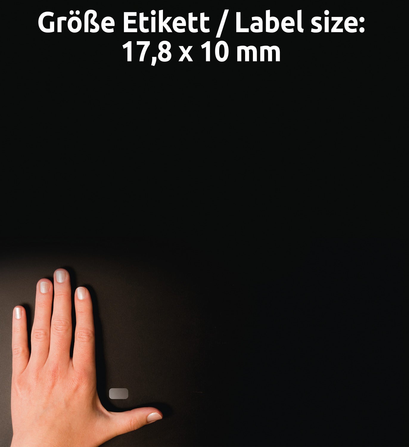 Etikete poliestrske transparentne svetleče Avery Zweckform L7785-25, 17,8 x 10 mm