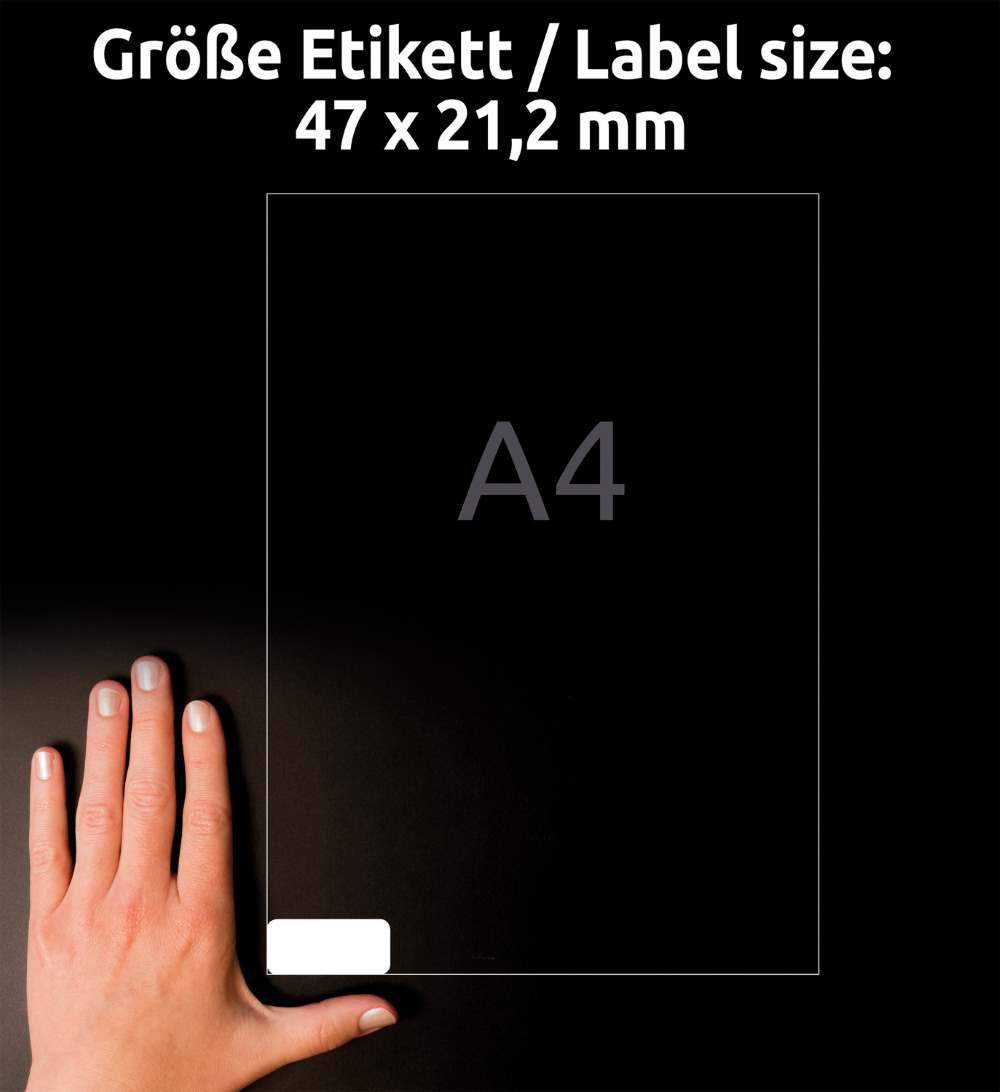 Etikete polietilenske bele izjemno odporne Avery Zweckform L7911, 45,7 x 21,2 mm