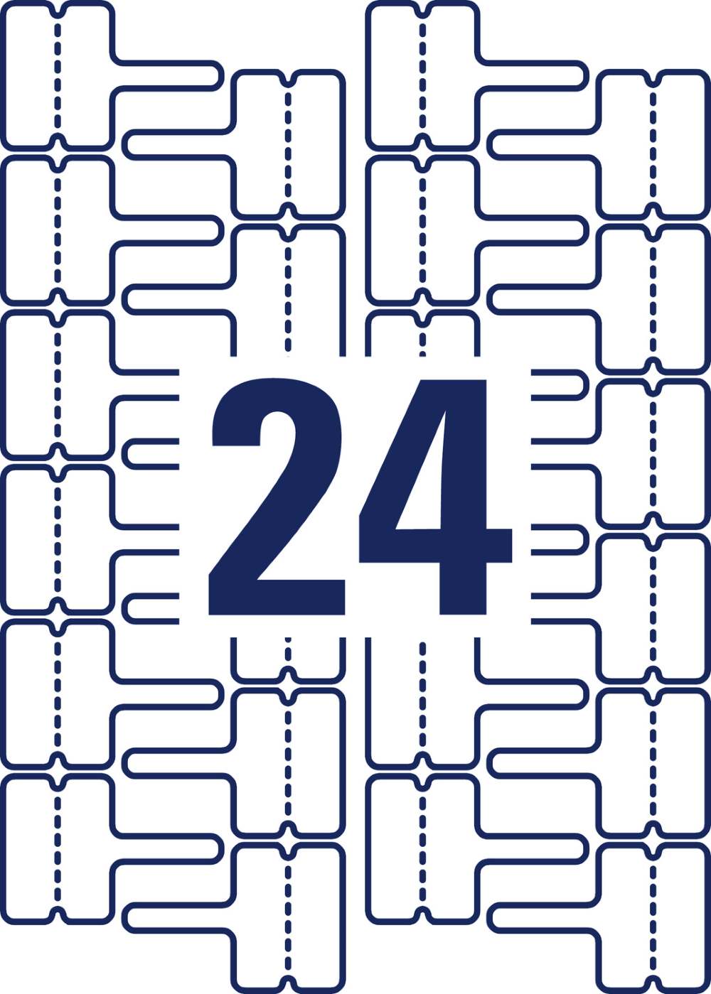 Etikete bele za označevanje kablov Avery Zweckform L7950-20, 60 x 40 mm