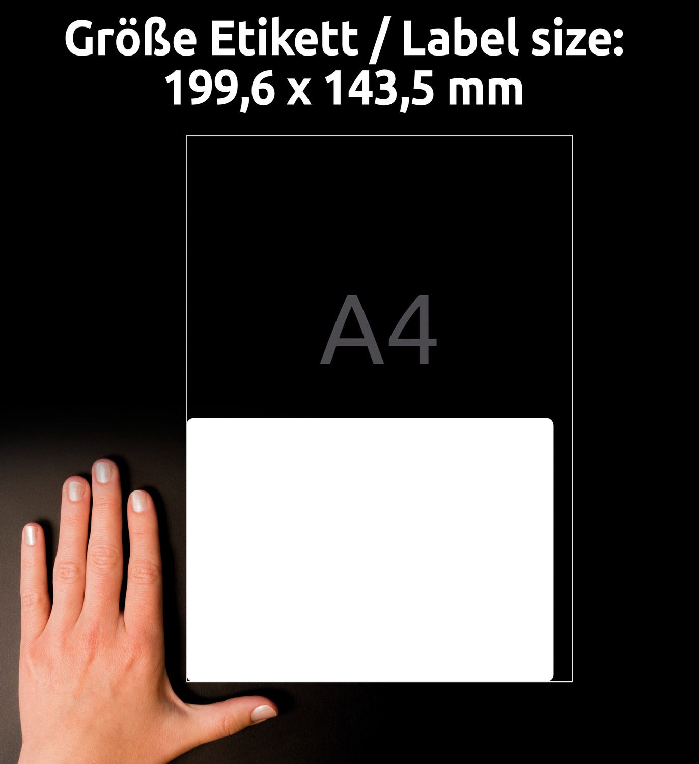 Etikete poliestrske bele zelo odporne za pakete Avery Zweckform L7996-20, 199,6 x 143,5 mm