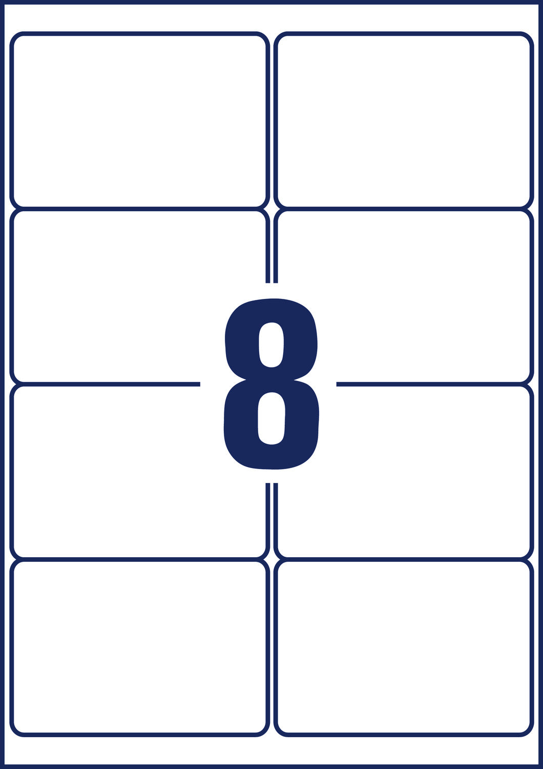 Etikete papirne bele univerzalne reciklirane Avery Zweckform LR7165-100, 99,1 x 67,7 mm