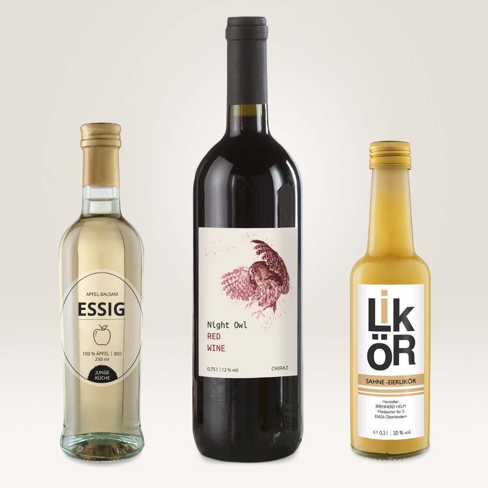 Etikete bele svetleče za steklenice Avery Zweckform MD4001, 90 x 120 mm