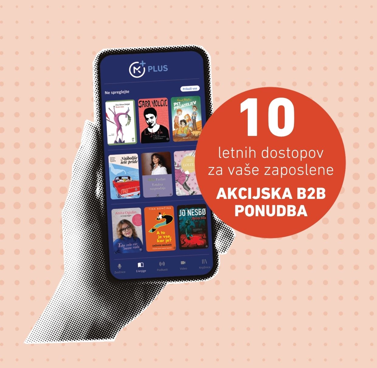 Mladinska knjiga PLUS za podjetja - letna naročnina na digitalno knjižnico: 10 DOSTOPOV