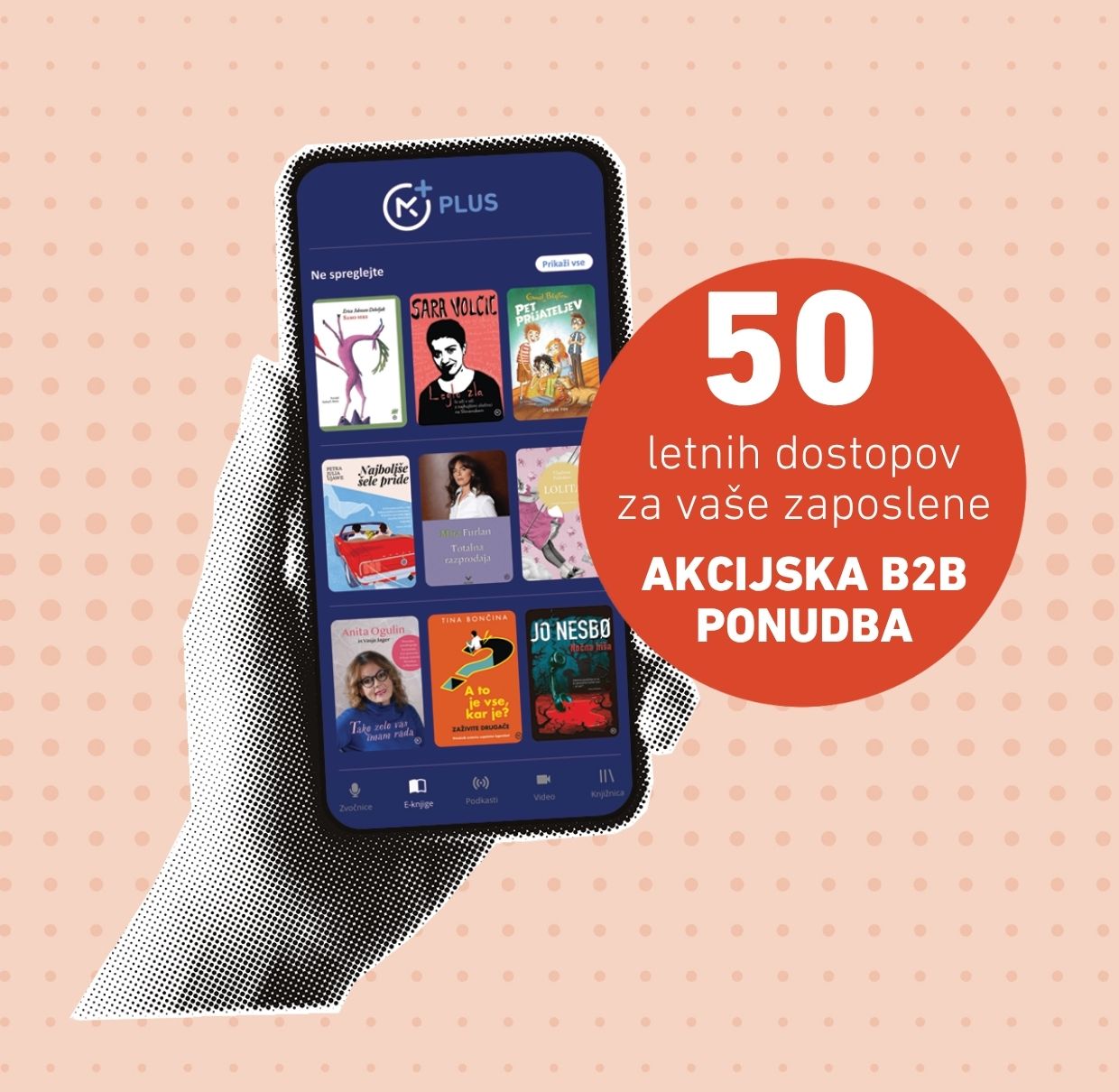 Mladinska knjiga PLUS za podjetja - letna naročnina na digitalno knjižnico: 50 DOSTOPOV
