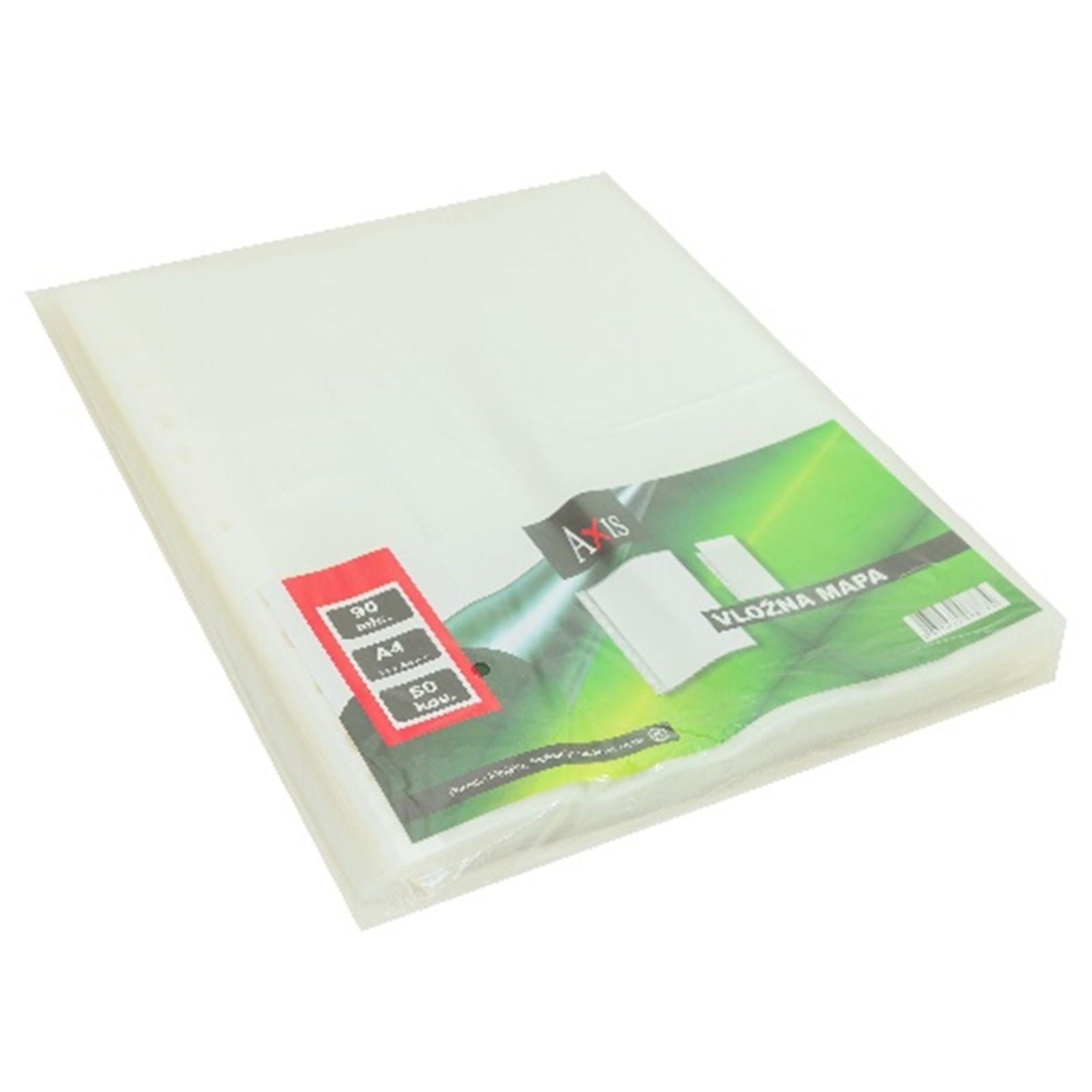 Mapa vložna PP A4 Axis 130/90 mic, sijaj, zavitek/kos