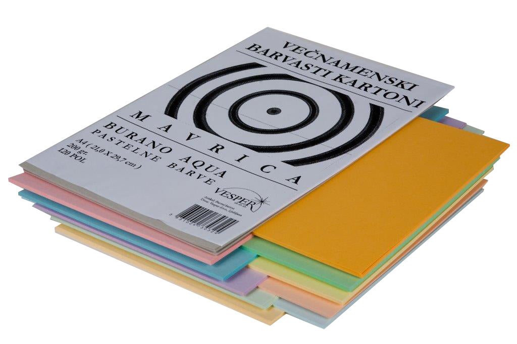 Karton Burano A3/A4, 200 g, 12 x 10