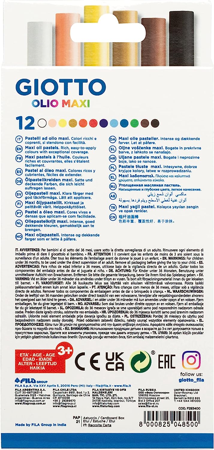 Voščenke oljne Giotto Olio, 12/24